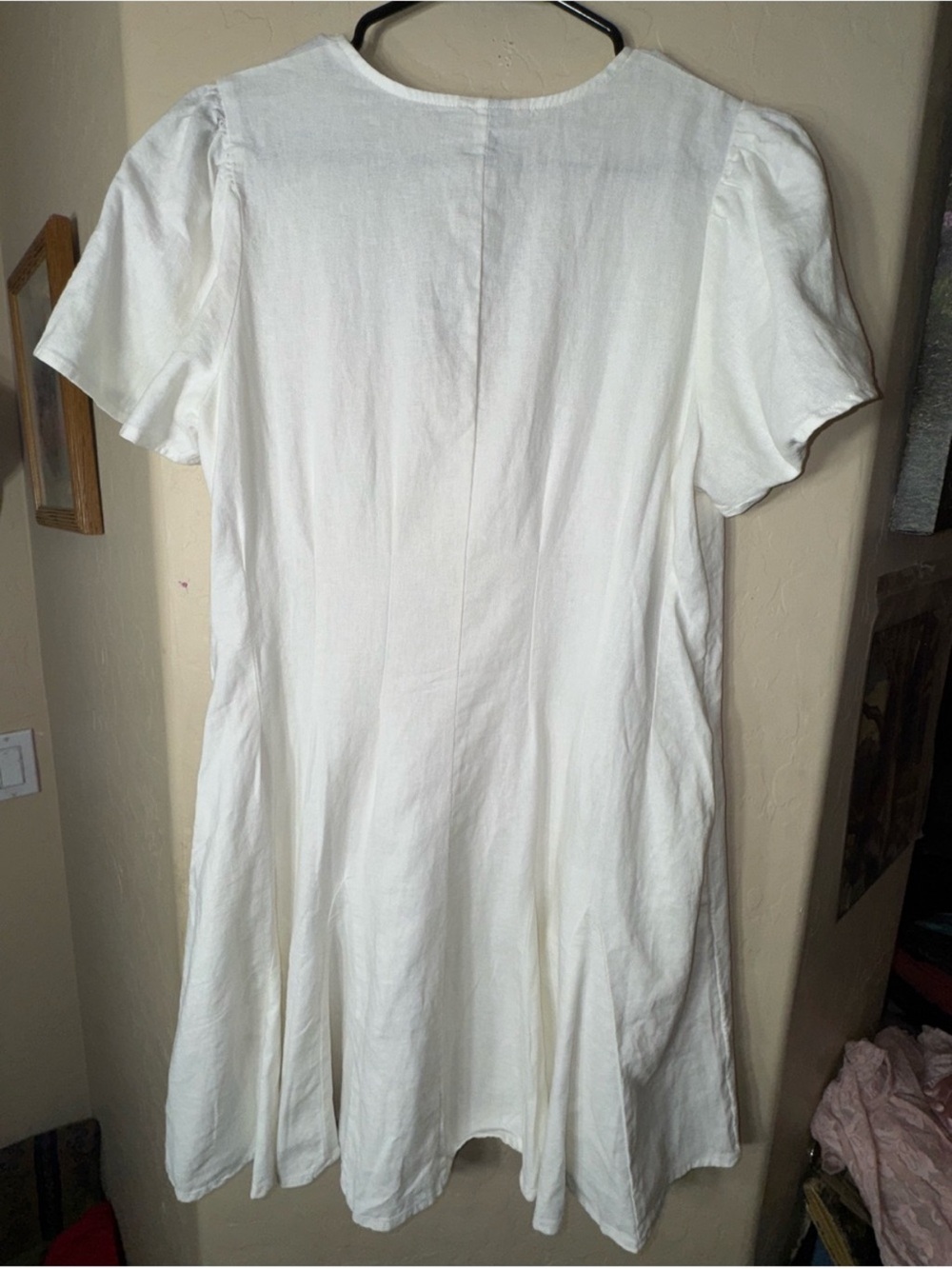 Universal threads White Button-Front V-Neck Dress - Picture 2 of 6